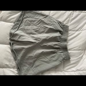 MESHKI jogger shorts greenish grey. Small Really soft and comfy.